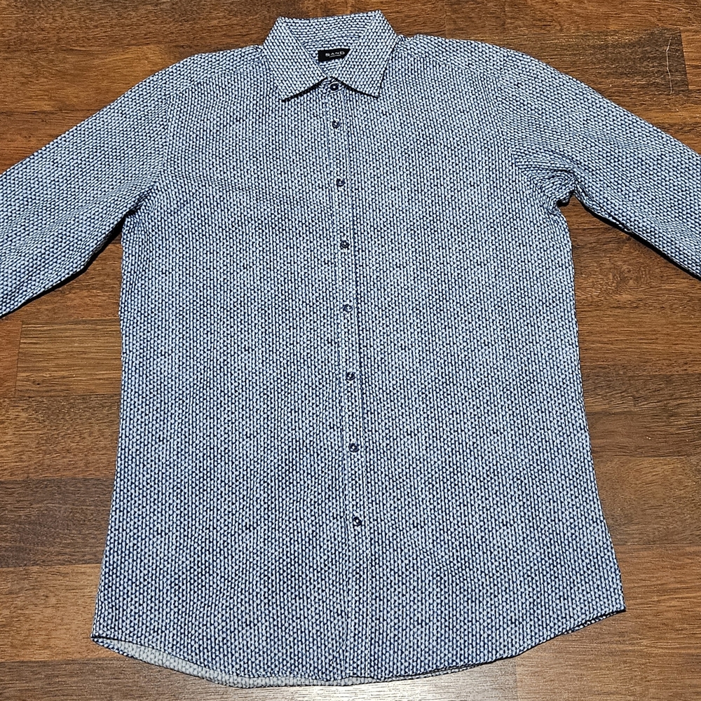 SAND COPENHAGEN mens long sleeve dress shirt SIZE 16 COLOR MULTI RP$245 LXL22